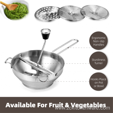 Stainless Steel Manual Fruit Rotary Vegetables Grinder